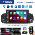 DAB+ Android 15 4+64G Für FIAT PANDA 2013-2020 Carplay Autoradio GPS NAVI BT SWC