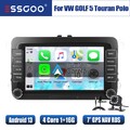 7" Carplay Android 13 Autoradio Für VW GOLF 5 Plus Touran Polo 6R Caddy Kam Mik