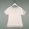 WEISS STUFF T-Shirt Damen 8 weiß kurzärmelig Freizeitbluse Top