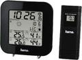 Hama EWS-200 Funk Wetterstation mit Außensensor Thermometer Hygrometer schwarz