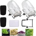 2 Stück Sprossenglas Set Sprossen Keimglas Sprouting Jar 1000ml Glas Keimgläser