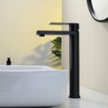 Decaura Waschtischarmatur Wasserhahn Bad Waschbecken Badezimmer Chrom/Schwarz