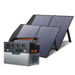 ALLPOWERS Solargenerator 1092WH Tragbare Powerstation mit 2* 100W Solarpanel
