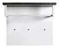Garderobenpaneel Wandgarderobe Flurgarderobe weiß Hochglanz mit Kleiderstange