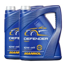MANNOL 10W40 Defender Motoröl teilsynthetisch 2 x 5 Liter VW 501.01 / MB 229.1