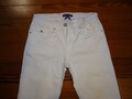 Tommy Hilfiger Skinny Stretch Jeans Gr. 140, weiß, Slim mit Zugband, wie NEU