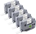5x Schriftband TZe-231 12mm für Brother P-Touch PT-H100LB E100 H105 1000 H101C
