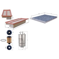 KNECHT FILTER-PAKET passend für ALFA MITO 955 FIAT PUNTO 199 FIORINO QUBO 225