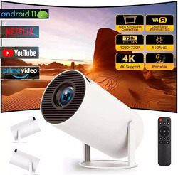 Mini Beamer 4K UHD Heimkino Projektor LED 5G WiFi Bluetooth Android Taschenkino