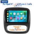 Autoradio Android 12 CarPlay BT GPS Navi RDS WIFI Für Opel Vivaro B Fiat Talento