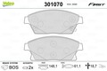 VALEO Bremsbelagsatz, Scheibenbremse 301070 für CADILLAC CHEVROLET OPEL