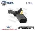 23606-009 ABS SENSOR DREHZAHLFÜHLER HINTEN FEBEST 2PCS FÜR AUDI A1,A2,8XK,8XF