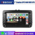 Carplay Autoradio Android 13 GPS RDS Für VW GOLF 5 PASSAT Touran POLO 6R Caddy 3