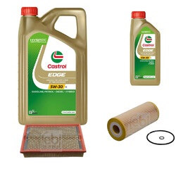 FEBI Inspektionspaket 6L Castrol EDGE Titanium FST 5W-30 LL für VW Sharan 7M8