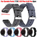 Quick Fit Fabric Nylon Armband Ersatz Für Garmin Fenix 7 7S 7X 6 6S 6X 5S 5X 3HR
