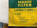 MANN-FILTER Luftfilter C 3260 Filtereinsatz für E21 BMW E30 E12 E28 3er 5er 315