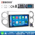 9" Android 14 4+64G DAB+ Apple Carplay Autoradio GPS Cam Für VW Tiguan 5N 07-16