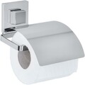 Wenko Quadro Wcpapierhalter mit Haube Vakuumloc Edelstahl Silber