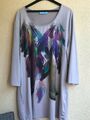 Rita Pfeffinger Long-/Big-Shirt Tunika Altrosa Federdruck Gr. 48 (50)