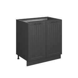 Spülenunterschrank Vicco Fame-Line 80 cm mit Regal, AP Anthrazit