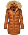 Damen Winter Jacke Steppjacke warm gefüttert Kapuze Cinnamon S NW-538 R7-D