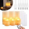 6er LED Teelichter Wiederaufladbar Kerzen Elektrische Teelichtern Fernbedienung