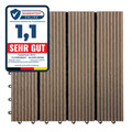 WPC Klickfliesen Terrassenfliese - Klicksystem für Balkon und Garten