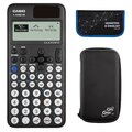 Casio FX-810 DE CW mit CalcCase-Schutztasche und Zirkelset blau