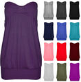 DAMEN KNOTEN BOOBTUBE TOP TRÄGERLOS DAMEN LANGE TRIKOT WESTE BANDEAU SUMEMR TOPS