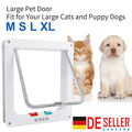 Katzenklappe Hundeklappe mit 4-Wege-Schließsystem Cat Door Katzentür M S L XL