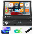 DAB+ Carplay 1 DIN 7" Android 13 Autoradio Mit Bluetooth GPS Navi WIFI FM Player