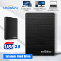 UnionSine 500GB 1TB Externe Tragbare Festplatte USB 3.0 PC Laptop 2,5 Zoll HDD