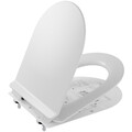 WC Sitz D-Form Ultradünn mit Absenkautomatik Toilettendeckel Klodeckel Toilette