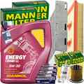 MANN INSPEKTIONSKIT+5L MANNOL 5W30 MOTORÖL passend für VW GOLF V AUDI A3 1.6 FSI
