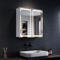 Spiegelschrank Bad mit LED Beleuchtung Badschrank Steckdose Beschlagfrei 59cm