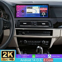 12.3" 2K IPS 4+64G Android 15 Autoradio Carplay Navi für BMW 5er F10/F11/F07 CIC