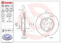 2x BREMBO 09.9574.11 Bremsscheibe für HYUNDAI KIA