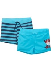 Neu Tolle Badehose m Print Gr. 92/98 Türkis Dunkelblau Jungen-Hose Bade-Shorts