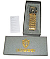 Herren Business Edelstahl Mesh Armband Quarzuhr Kalender Quadratisches Zif......