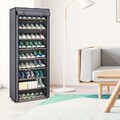 Schuhregal 9-Ebenen Schuhständer Schuhablage Stecksystem Schuhschrank Vliesstoff