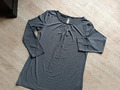 EDEL!! Esprit Business Shirt Tunika Bluse S M 36 38 Anthrazit Grau Schwarz