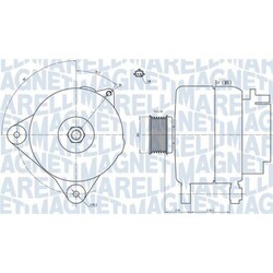 1x Generator MAGNETI MARELLI 063731887010 passend für RENAULT RENAULT TRUCKS