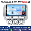 6+128G 8-Core Android 14 Autoradio Carplay GPS Navi für Honda Jazz Fit 2001-2008