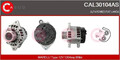 Lichtmaschine mit Freilaufriemenscheibe CAL30104AS CASCO für ALFA ROMEO FIAT
