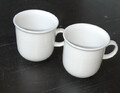 Thomas Trend weiß Becher mit Henkel 0,28 L Tasse Mug 2 Stück Rillen Haferl