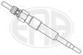 Glühkerze ERA 886066 für 7EN 7HN 7EM M10X1 SKODA AUDI 7HF 7EF CRAFTER T5 SEAT VW