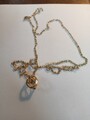 Vintage 90s goldfarbene Halskette mit schönem Anhänger