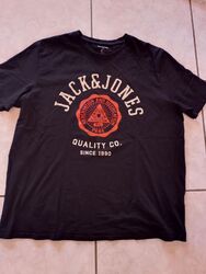 JACK & JONES Herren T-Shirt ,schwarz 3 XL 