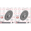 2x ZIMMERMANN SPORT BREMSSCHEIBEN 348mm GELOCHT VORNE passend für BMW X5 X6