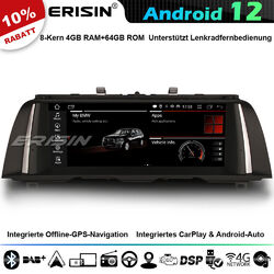 8-Kern 64GB 10.25" Android 14 IPS Autoradio DAB+GPS Navi für BMW 5er F10 F11 NBT